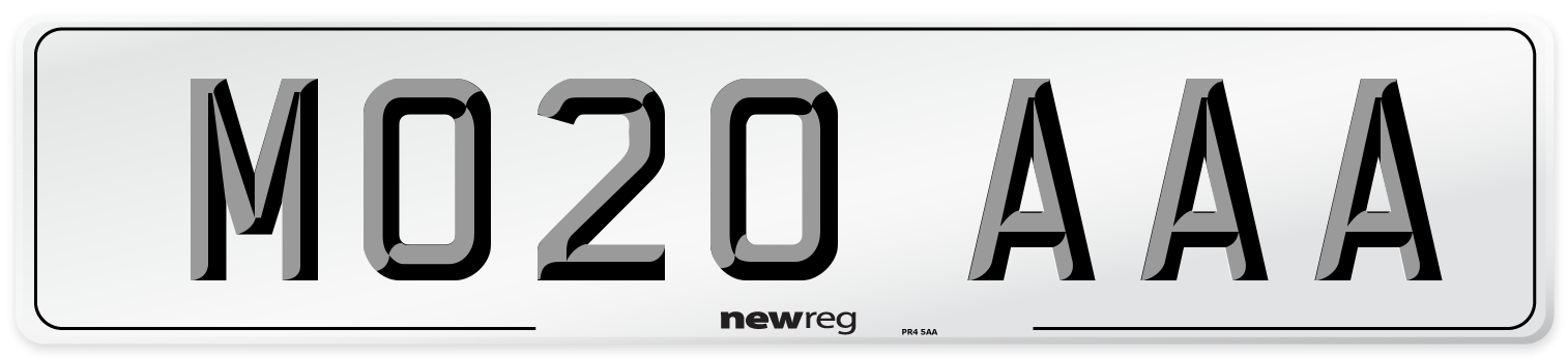 MO20 AAA Number Plate from New Reg